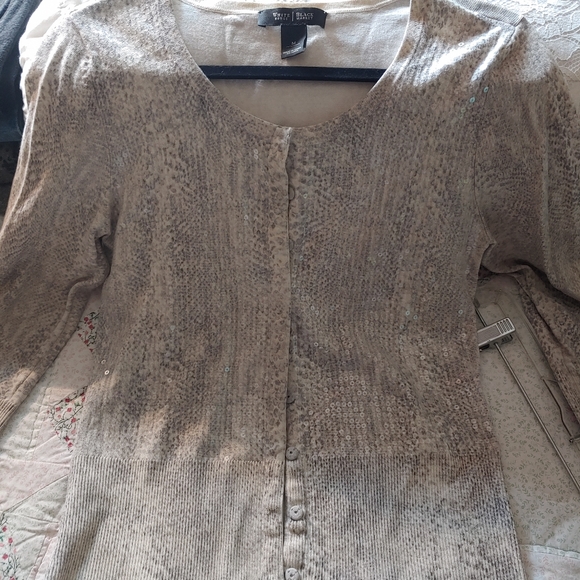 Lightweight WHBM cardigan sweater with sequins and python print - Picture 3 of 3